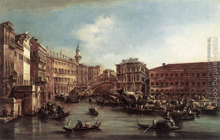 Francesco Guardi : The Rialto Bridge with the Palazzo dei Camerlenghi